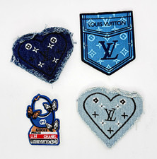 4pc Mixed Lot Embroidered (2)Sew-On (2) Iron-on Logo Patches Denim Pocket Patch picture