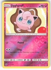 Jigglypuff 133/214 Common Lost Thunder Pokemon Reverse Holo Lightly Played picture