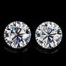 2 Pcs Lab-Grown 3.00 Ct CVD Diamond 9.50 mm Round D, IF Clarity, Certified Loose picture