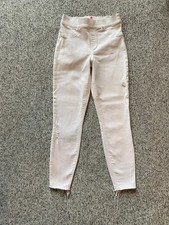 SPANX Jean-ish Leggings Womens S White Distressed Raw Hem Skinny Jeans 20229R picture