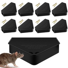 8 Pcs Mouse Bait Station with Keys Indoor Outdoor for Rats Mice Black 1 picture