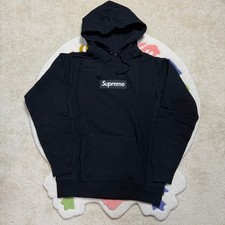 Supreme Box Logo Hoodie Black Medium BOGO Sweatshirt Heavyweight Cotton Fleece picture