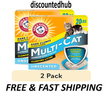 ARM & HAMMER Multi-Cat Clumping Litter Unscented, 20 lb each--2 Pack picture