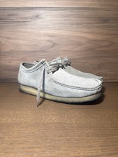 Clark’s Wallabees Low Sz 12 US. Gray Suede. Good Used Cond. No Box. picture