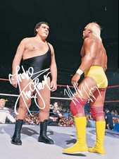 ANDRE THE GIANT HULK HOGAN 8.5X11 SIGNED PHOTO AUTOGRAPH WWE POSTER REPRINT picture