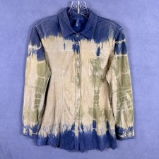 Artico Roncarati Italian Luxury Dyed Lambskin Suede Shirt Jacket Western Boho M picture
