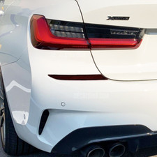 Fits BMW G20 MSport 3 Series 2019-2022 Rear Reflector Overlay Dark Tint - Smoke picture