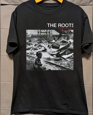 Vtg The Roots Hip Hop Band Graphic T-Shirt Black S-5XL picture