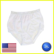 Carole Brand Women's White Nylon Lace Trim Panties Size 7 (3-Pack) NCU945 picture