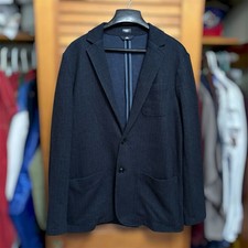Faherty Reserve The Inlet Knit Tweed Blazer Sport Coat Navy Herringbone Large picture