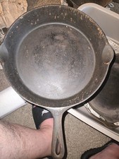 Smoke Ring Griswold Cast Iron Skillet #10 Large Block Logo Erie PA 716 picture