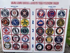 VINTAGE MLB 2026 MAGNETIC TEAM STANDINGS BOARD ROUND LOGO SET 30 RUBBER MAGNETS picture