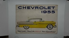 Original 1955 Chevrolet Sales Brochure Bel Air Two-Ten V8 Vintage DN79 picture