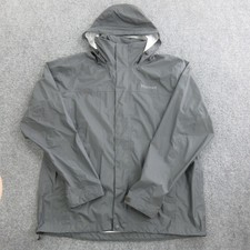 Marmot Jacket Mens Medium Gray Hooded Full Zip Waterproof Windbreaker Hiking picture