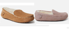 NWOB Fireside by Dearfoams Women's Genuine Shearling Moccasin Slippers Variety picture