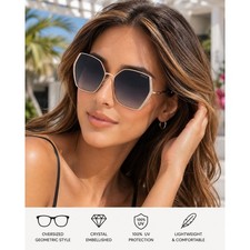 GUESS GU7843-S OVERSIZED SUNGLASSES + CASE picture