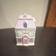 Lenox Spice Village Chive Jar Fine Porcelain, Victorian Cottagecore 1989 picture