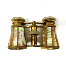 Antique LEMAIRE FI Opera Glasses Original Case Wright & Co 1902 Mother Of Pearl  picture