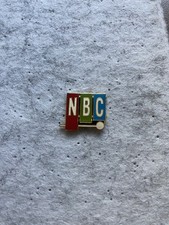 NBC Logo Lapel Pin: Red Green Blue Enamel - Vintage TV Accessory  picture