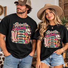 Dolly Parton Tshirt, Country Music Tee, Raised On Dolly Shirt, Retro Country picture