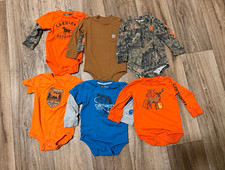 Carhartt 6pc Baby Bodysuit Lot 18-24M Cotton Long Sleeve Camo picture