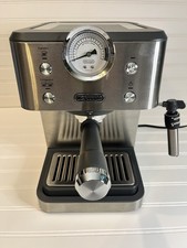DeLonghi EM450 Classic Espresso/Cappuccino Machine w Steam Wand Silver/Black picture