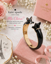 NWOT Authentic KATE SPADE Ma Chérie Frenchie Boston Terrier Bulldog Bracelet picture