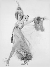 VTG Richard Avedon Print Irene Castle Dress Lucille Duotone 1958 Mat 16x20 picture