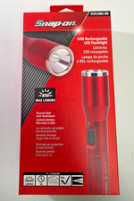 *NEW* Snap-On ECFLC081-RD 850 Lumen Rechargeable LED Flashlight Set NEW IB picture