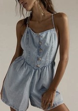 Free People We The Free Memphis Short Suit  Wisp Blue Size M Nwot $128 -NUULY picture