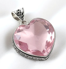 Pink Kunzite Gemstone Handmade 925 Sterling Silver Ethnic Jewelry Pendant 2