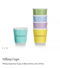 Tiffany Co Bone China Espresso Set 5 Piece picture