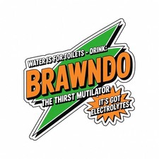 Vintage Brawndo Drink Sign Retro Electrolyte Beverage Sticker Decal XC picture