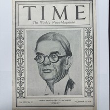 Vintage Time Magazine October 25 1926 George B. McClellan Cover Collectible picture