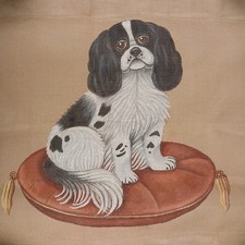 Cavalier King Charles Spaniel Needlepoint Canvas Painted Royal School Needlework picture