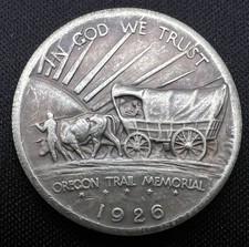1926 S Oregon Trail Memorial Commemorative Half Dollar XF+ Scarce Silver 50c picture