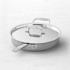 All clad D5 stainless steel 5 ply 3-quart polished sauté pan with lid picture