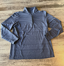 Criquet Quarter Zip Pullover Sweater L Dark Grey Heathered Long Sleeve picture