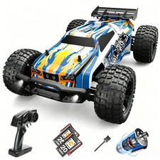 1:10 Large RC Monster Truck 48+KM/H 4WD Offroad Remote Control Car 2 Batteries picture
