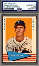 Travis Jackson PSA DNA Signed 1961 Fleer Autograph picture