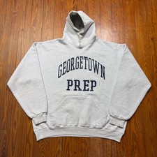 Vintage Georgetown University Hoodie Sweatshirt Mens Size XL Gray MJ Soffe picture