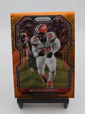 2020 Panini Prizm - Myles Garrett #62 Orange Disco Prizm picture