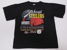 Vintage Pittsburgh Steelers Shirt Mens Large 1995 AFC Champs NFL Football 90s picture