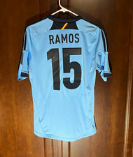 adidas Spain Sergio Ramos #15 Men's S Blue/Black Soccer Jersey NEW WOT picture