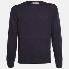 Pierre Balmain Purple Wool Knit Crewneck Sweater M picture