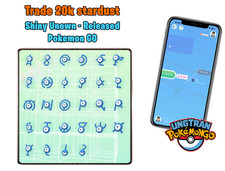 Shiny Unown Letter A - Z - Tr-de - Describe picture