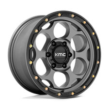 17x8.5 KMC KM541 DIRTY HARRY Satin Gray W/ Black Lip Wheel 6x4.5 (18mm) picture