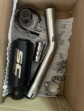Slip On System For Yamaha YZF R6 1998-2005 Exhaust Mid Pipe Black Muffler Tips picture