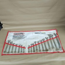 Vintage Gedore 18Pc SAE/Metric Combination Wrench Set 17/18 AM w/Pouch picture