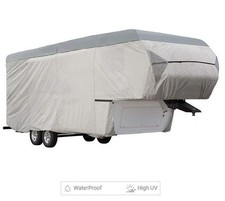 Expedition Premium 5th Wheel RV Trailer Cover Fits 33 to 37 foot Grey picture